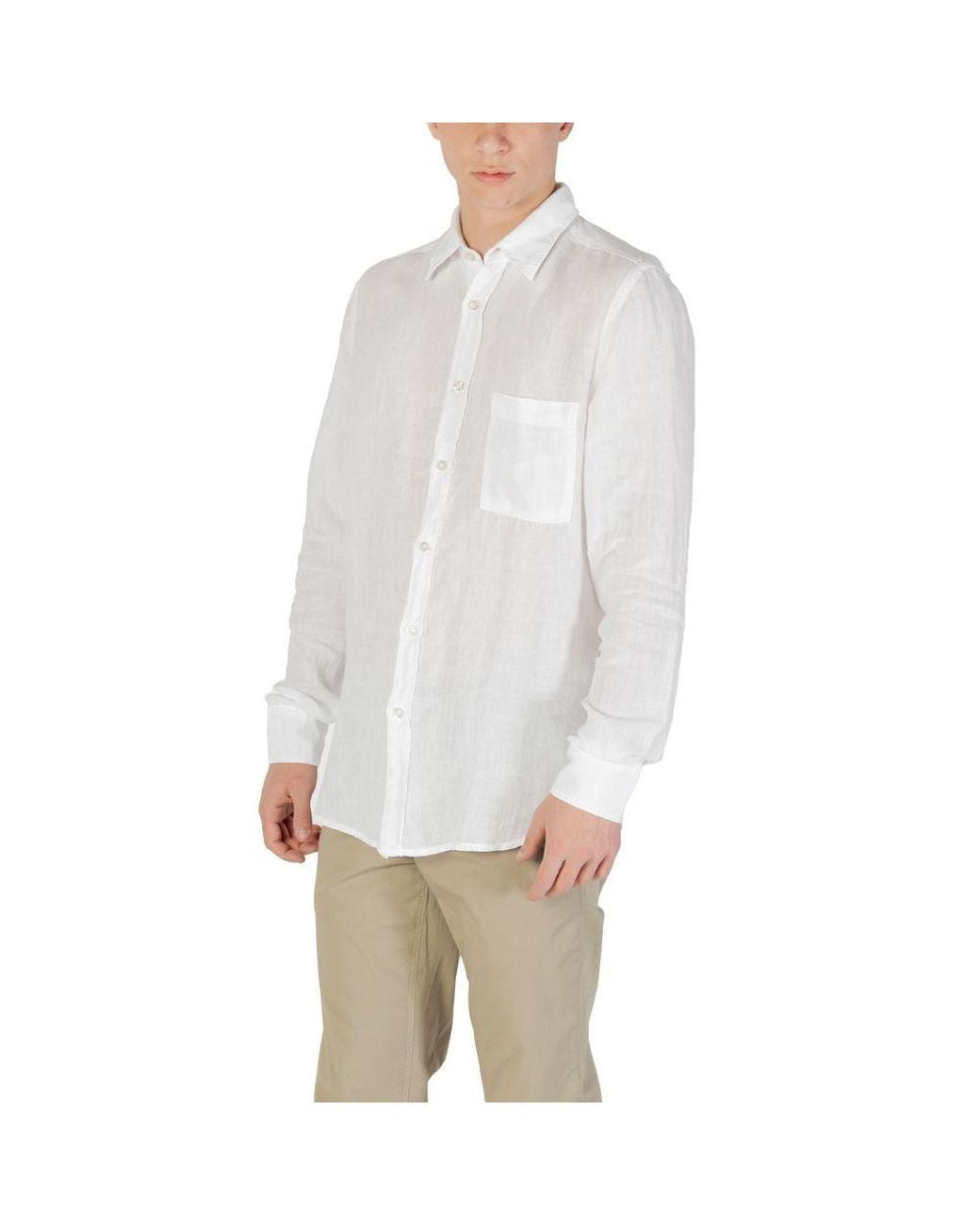 Boss White Linen Shirt for men