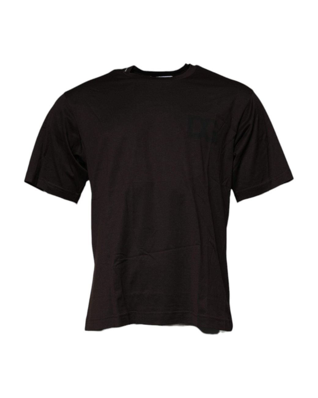 Dolce & Gabbana Black Dark Logo Cotton Crew Neck T-Shirt for men