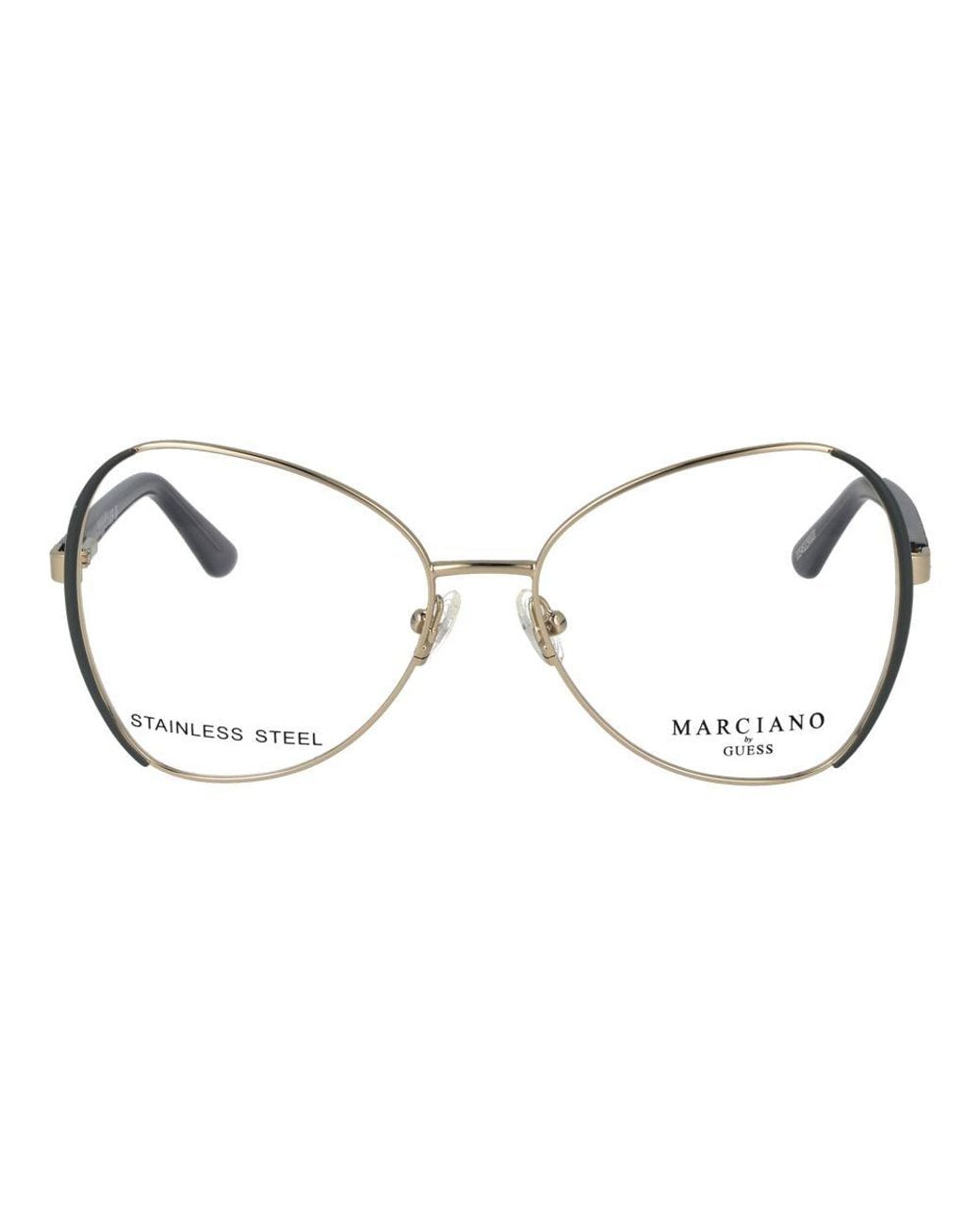 MARCIANO BY GUESS Metallic Gold Metal Glasses (frames)