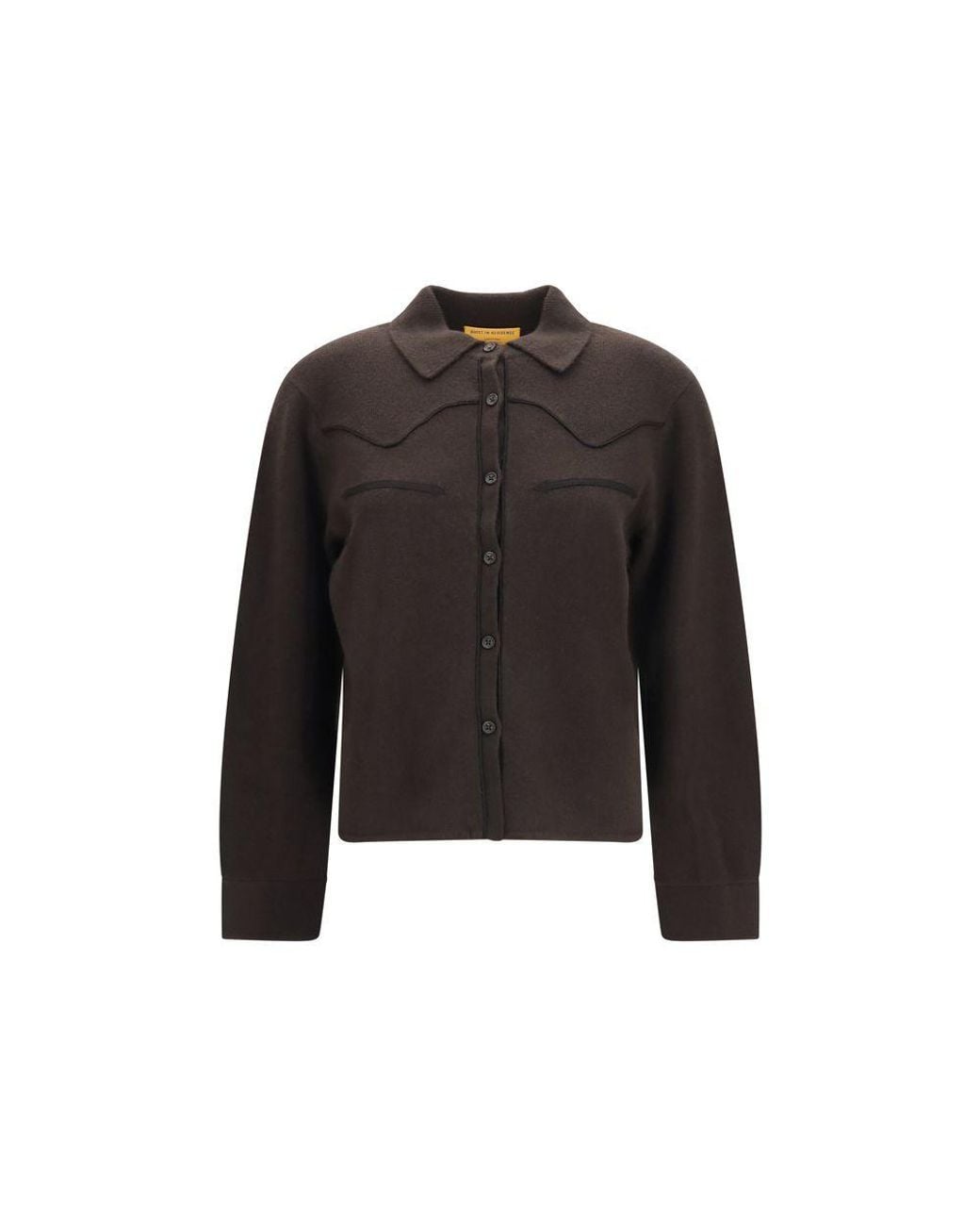 Guest In Residence Black Brown Cashmere Dress Shirt