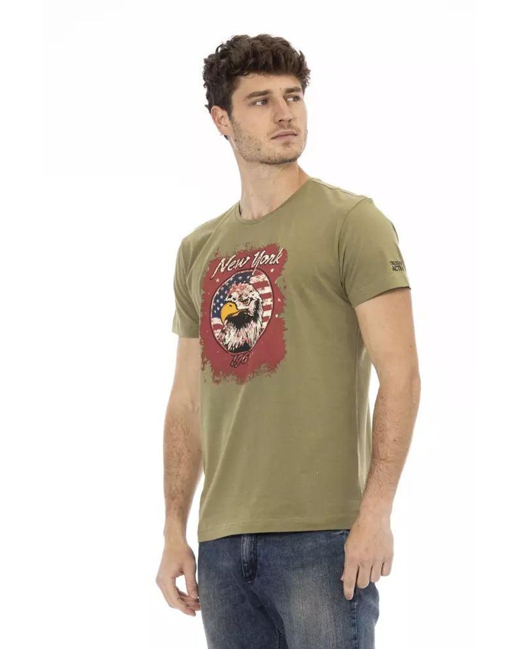TRUSSARDI ACTION Green Cotton Men T for men