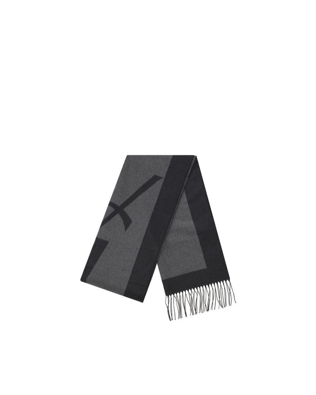 Saint Laurent Gray Silk Scarf for men