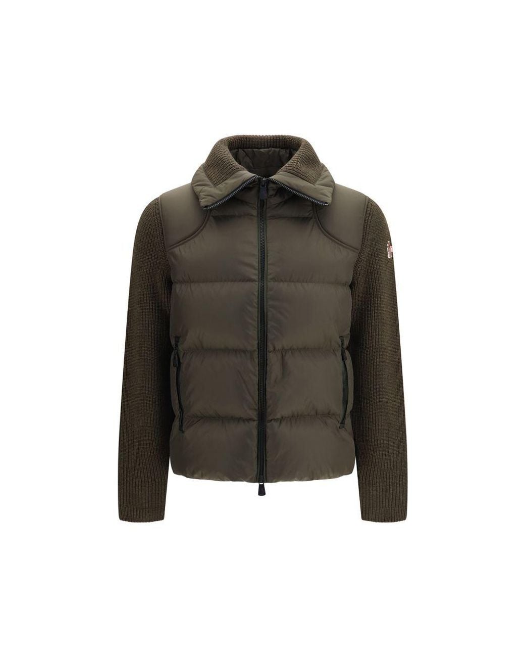 Moncler Green Brown Wool Oves Aries Sweatshirt for men