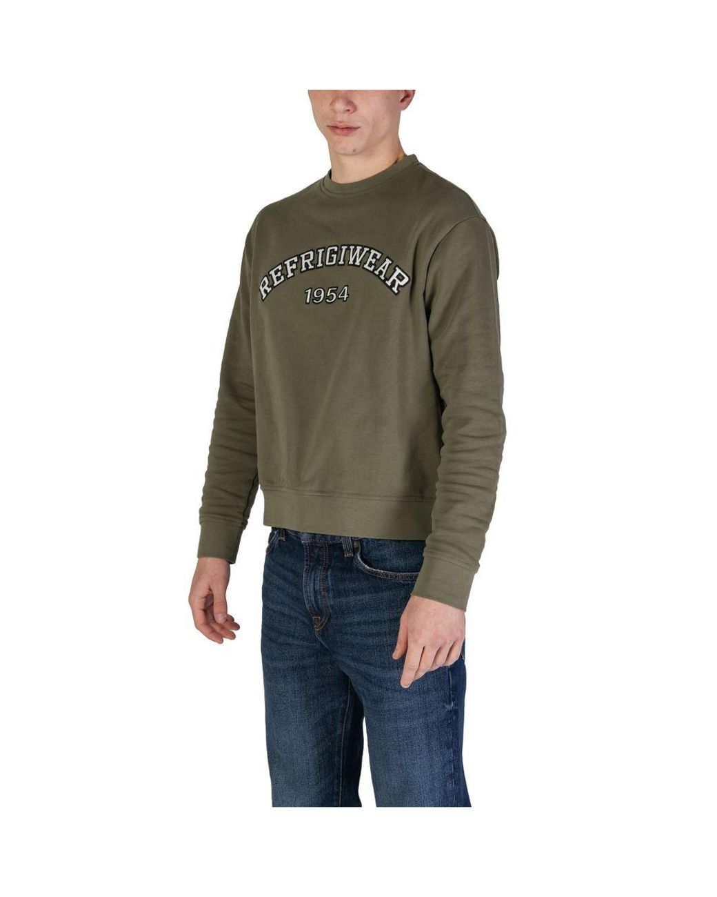 Refrigiwear Green Cotton Sweater for men