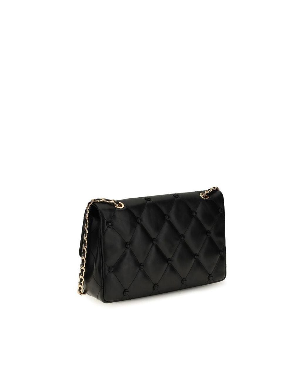 Tory Burch Black Lamb Ovis Aries Shoulder Bag