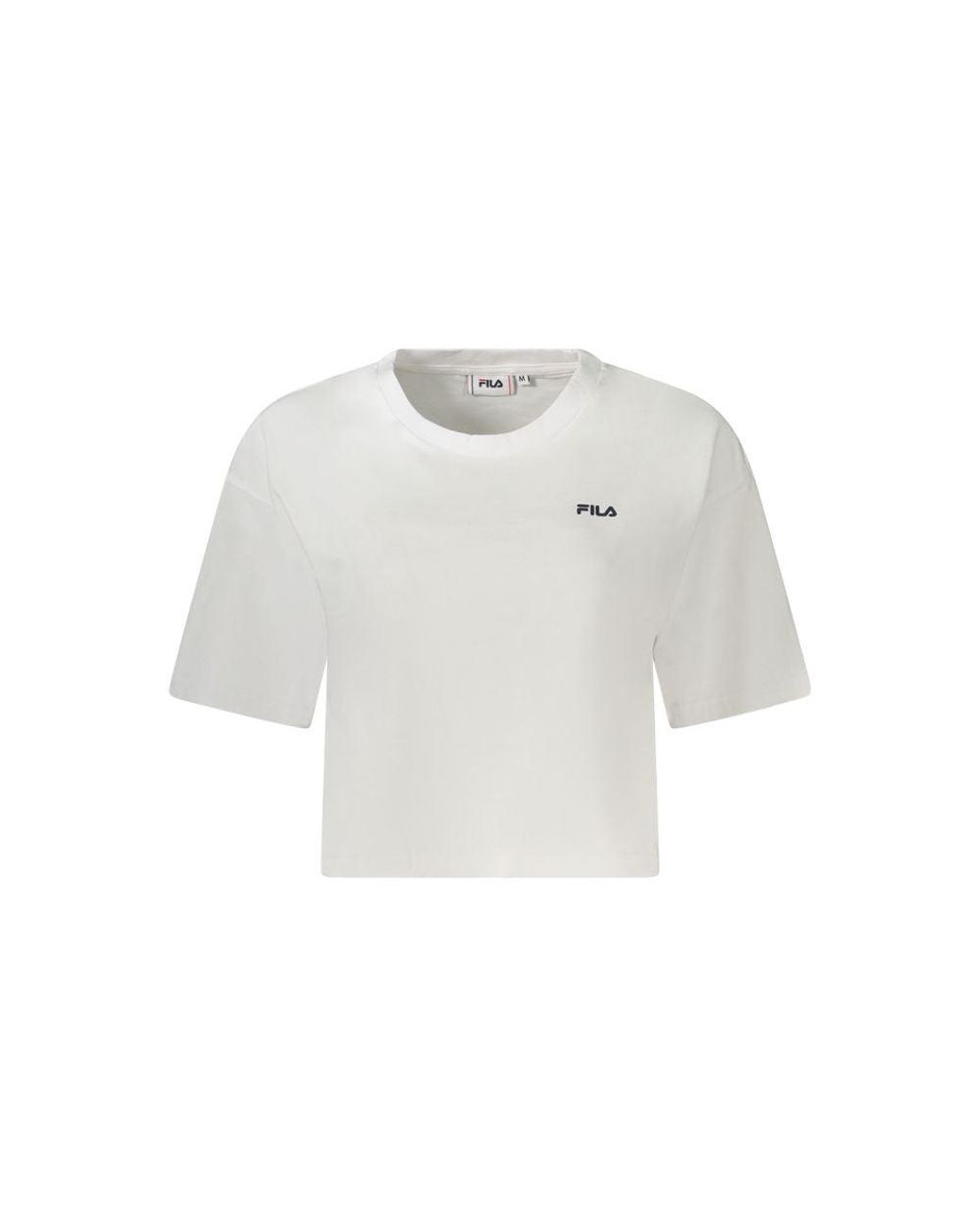 Fila White Crop Top Short Sleeves