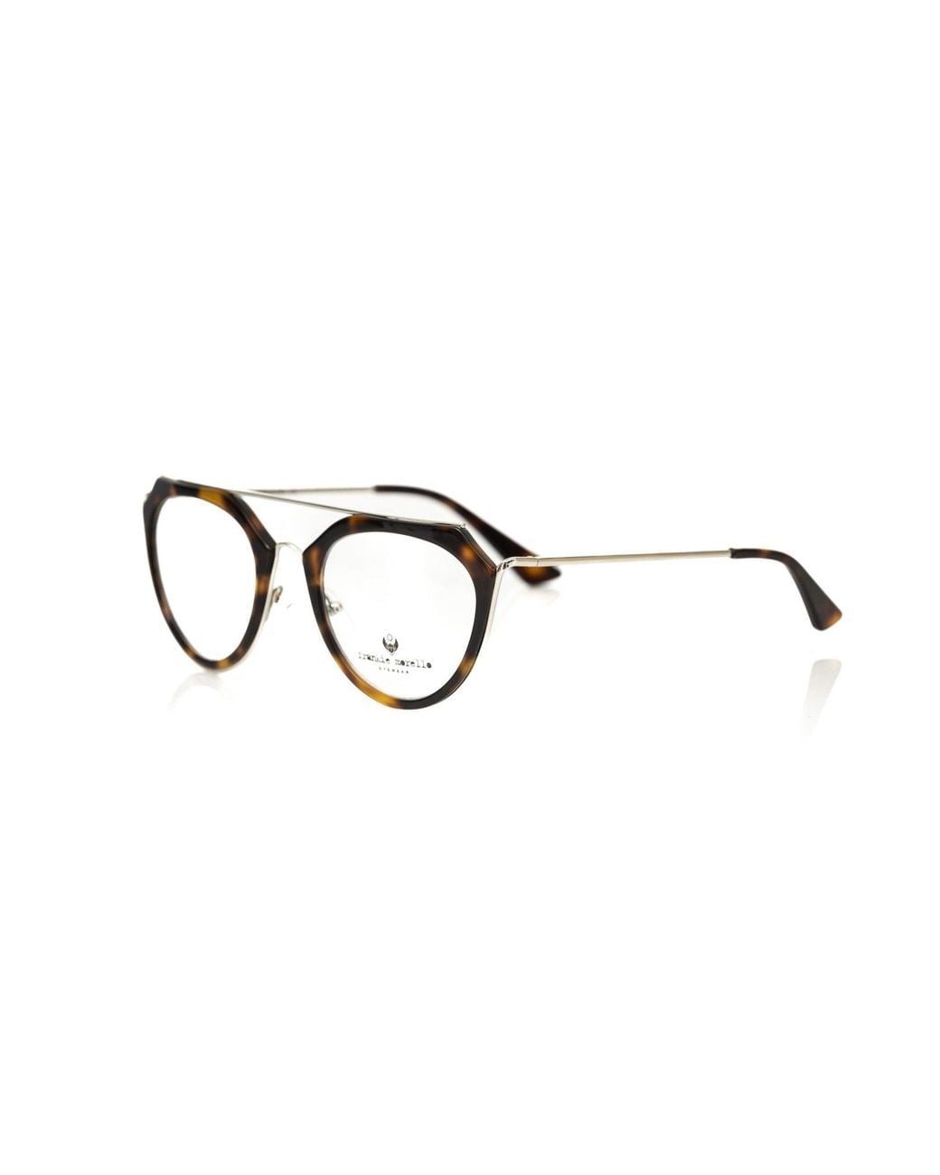 Frankie Morello Brown Aviator-Style Tartarugato Eyewear Frames