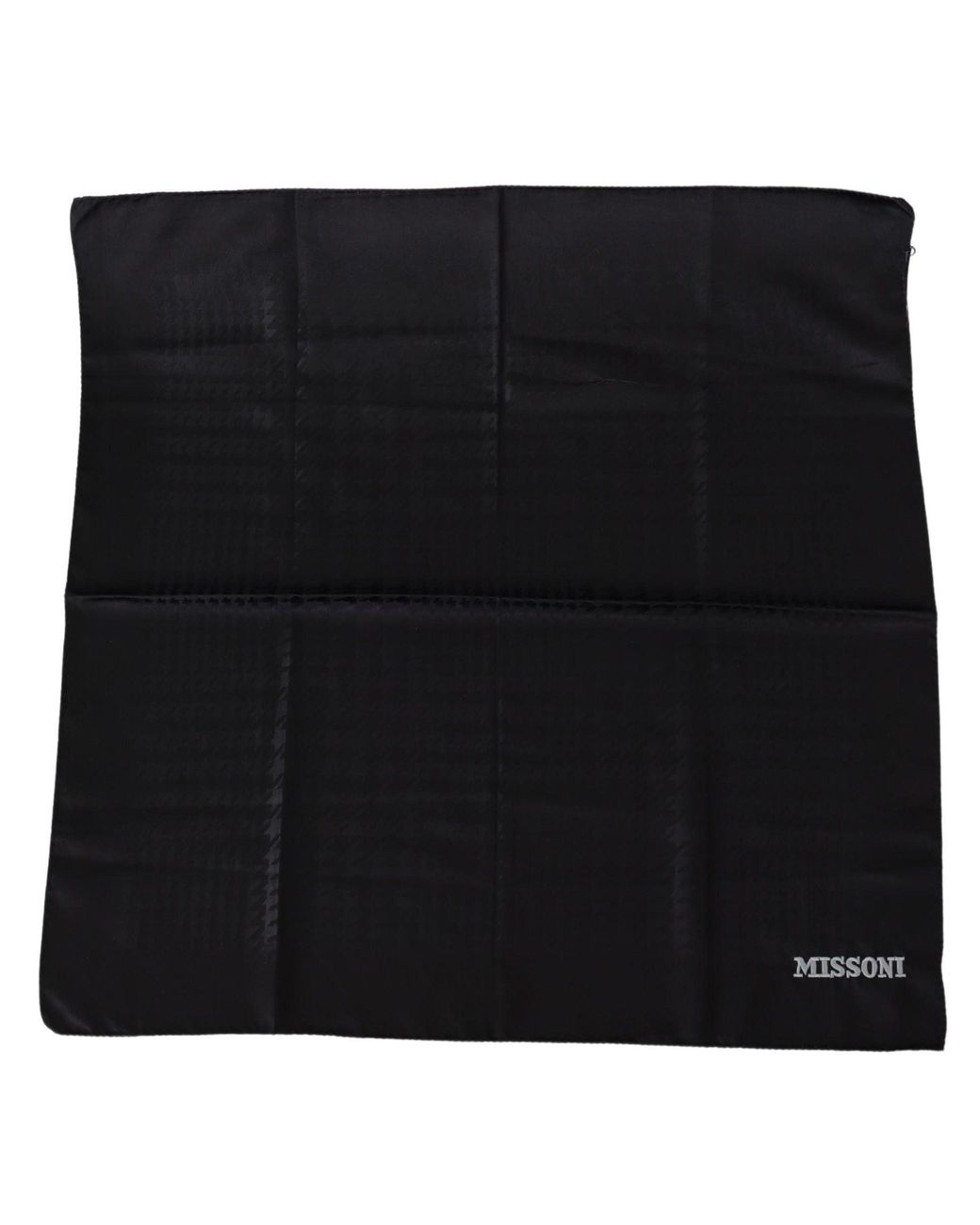 Missoni Black Wool Knit Neck Wrap Shawl Scarf for men