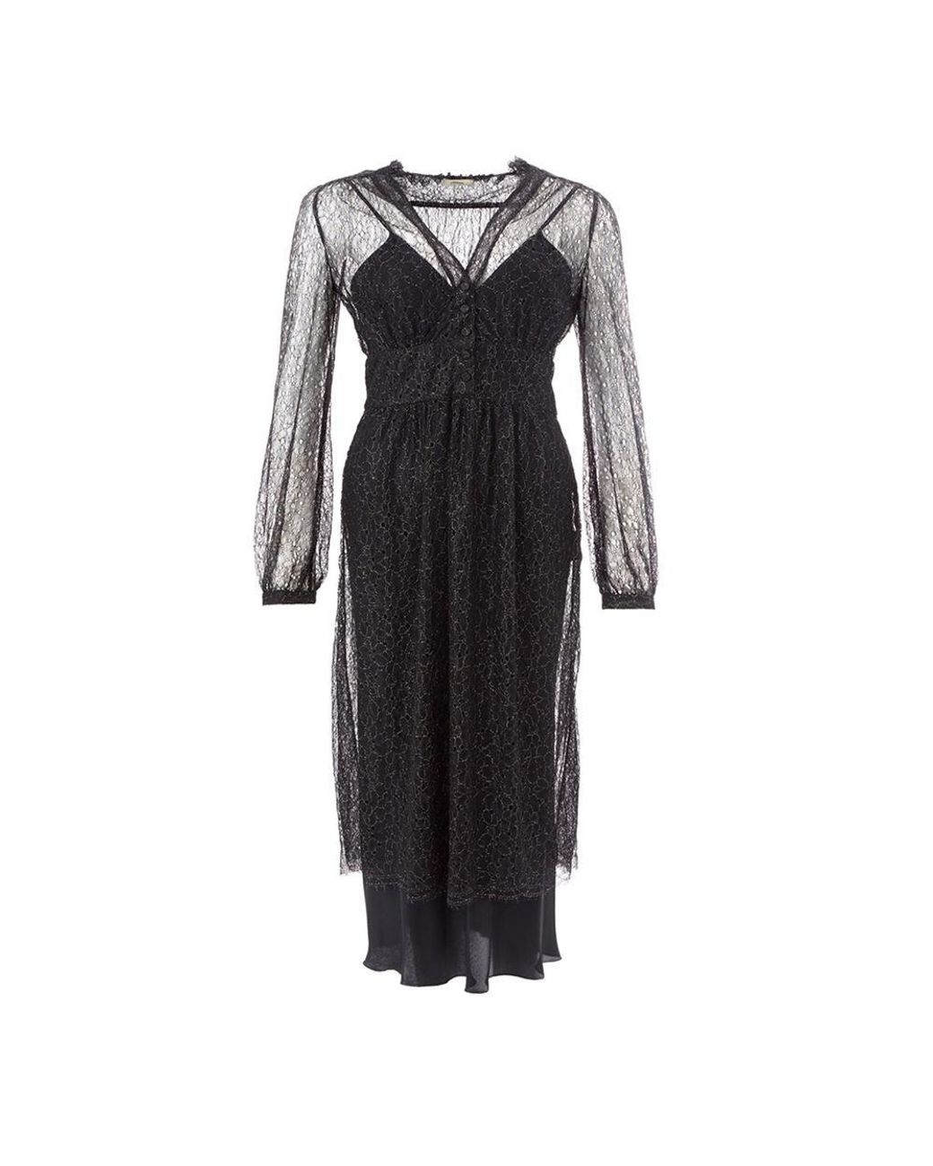 Lardini Black Elegant Nylon Dres