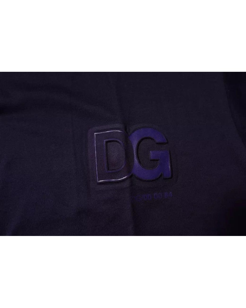 Dolce & Gabbana Blue Embossed Logo Short Sleeve Tee for men