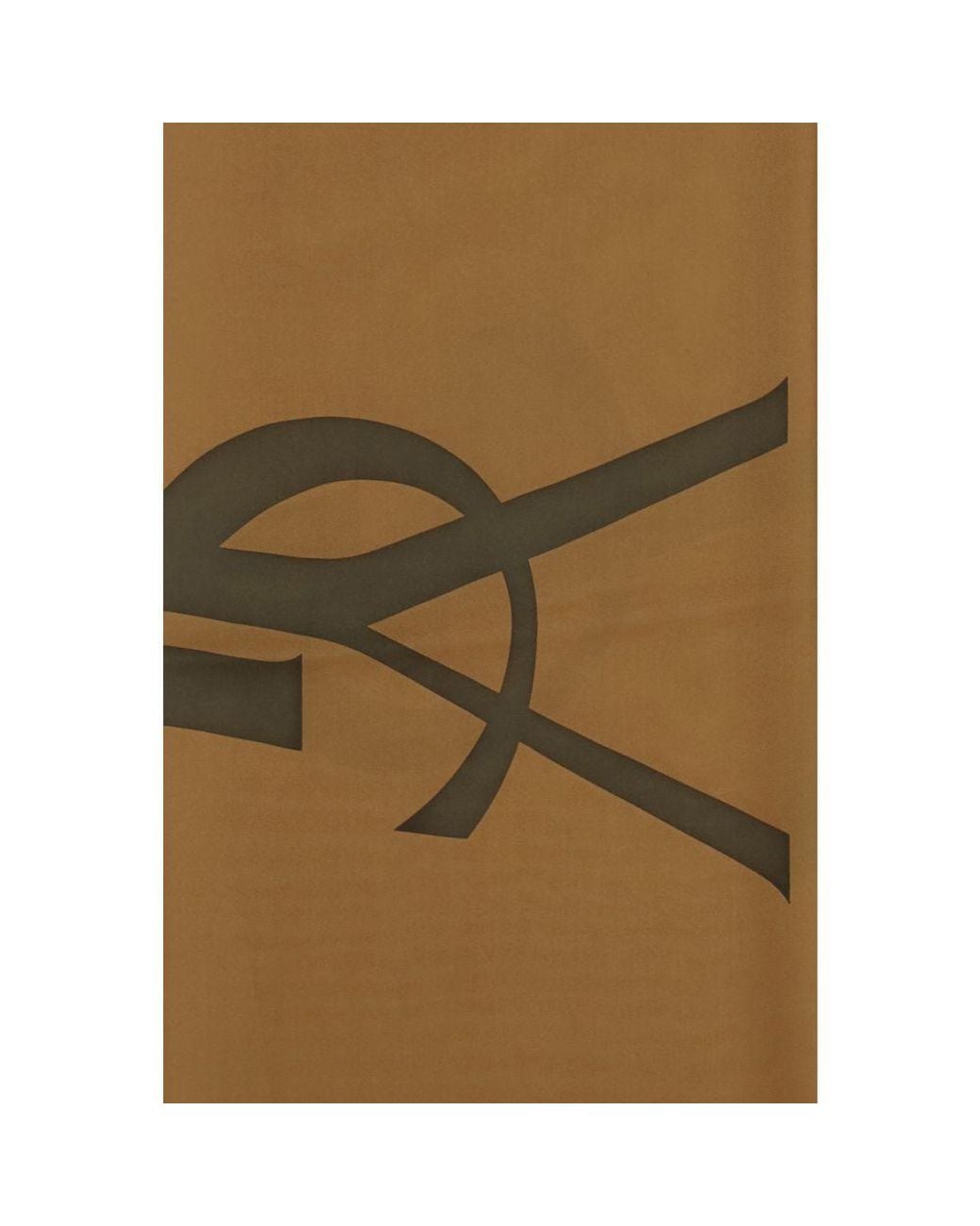 Saint Laurent Brown Silk Scarf