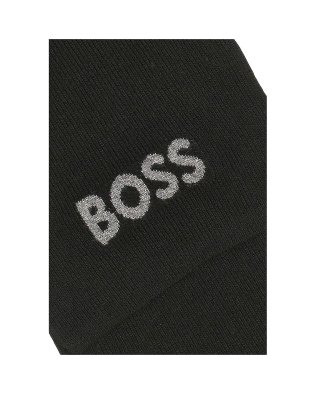 Boss Black Polyacrylic Scarf for men