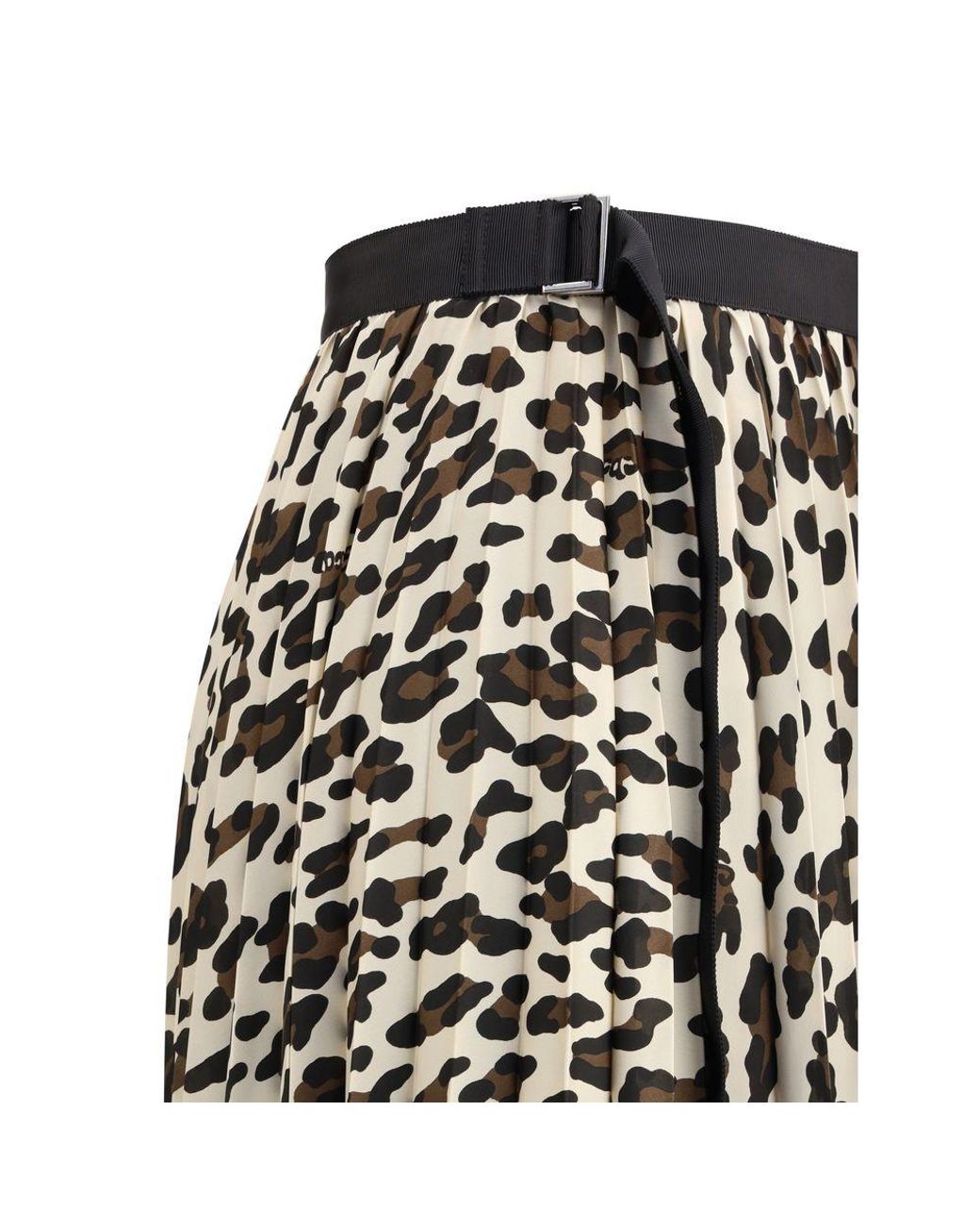 sacai 国内買付 Leopard Print Skirt Sacai Leopard Print Skirt in Black | Lyst