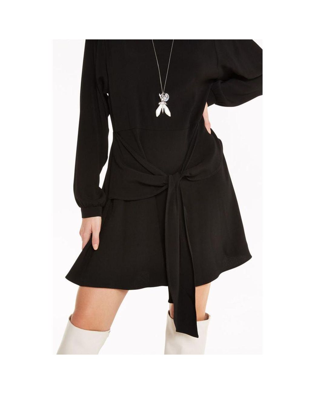 Patrizia Pepe Black Viscose Casual Dress
