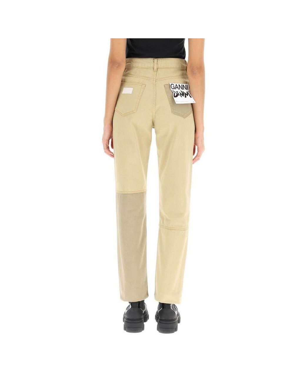 Ganni Yellow Straight Fit Jeans