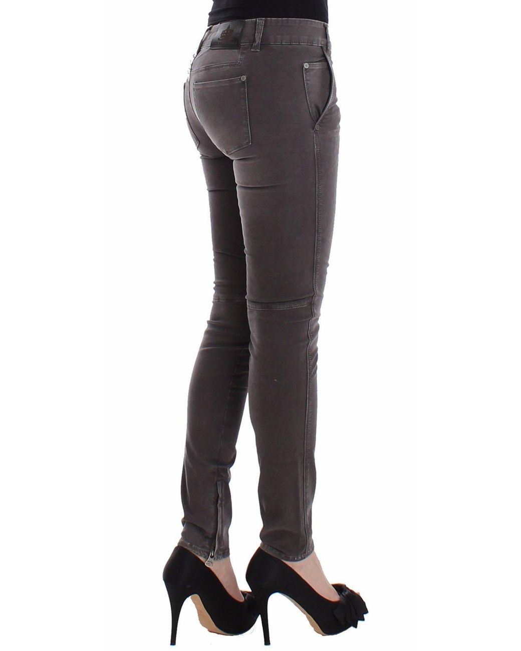 Ermanno Scervino Gray Chic Slim Leg Jeans