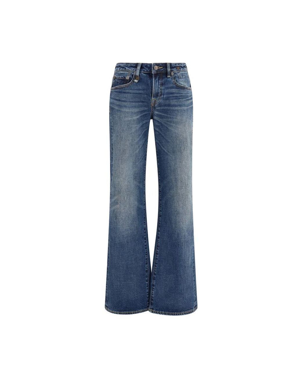 R13 Blue Cotton Straight
