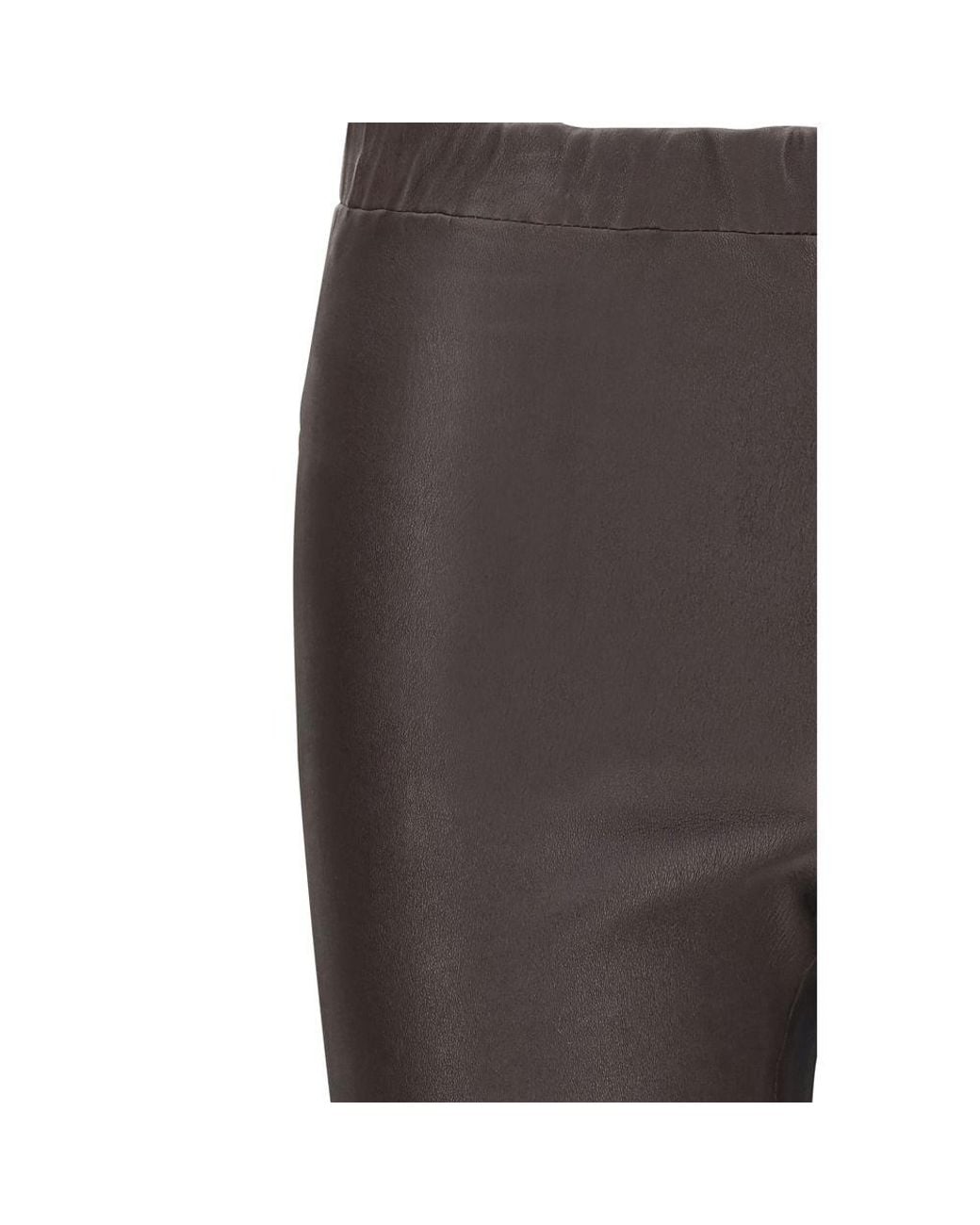 Arma Gray Brown Leather Pants