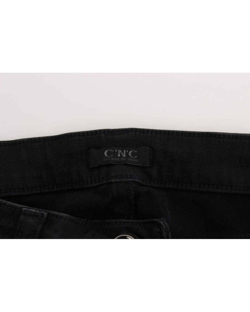 CoSTUME NATIONAL Black Cotton Slim Fit Denim Jeans