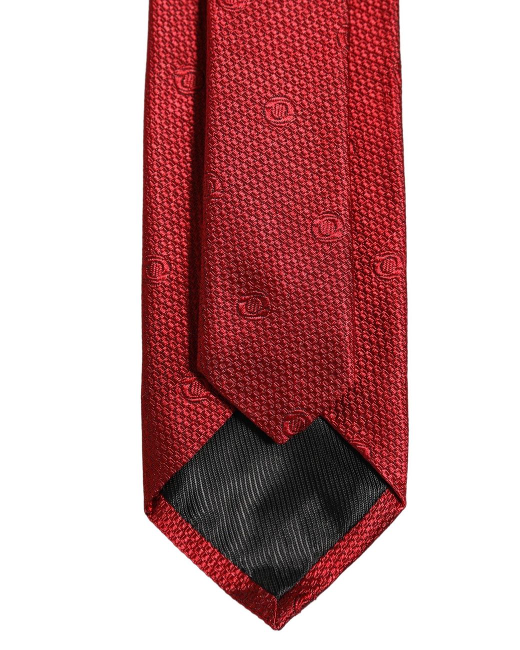 Dolce & Gabbana Red Silk Textured Pattern Adjustable Tied Men Necktie Tie for men