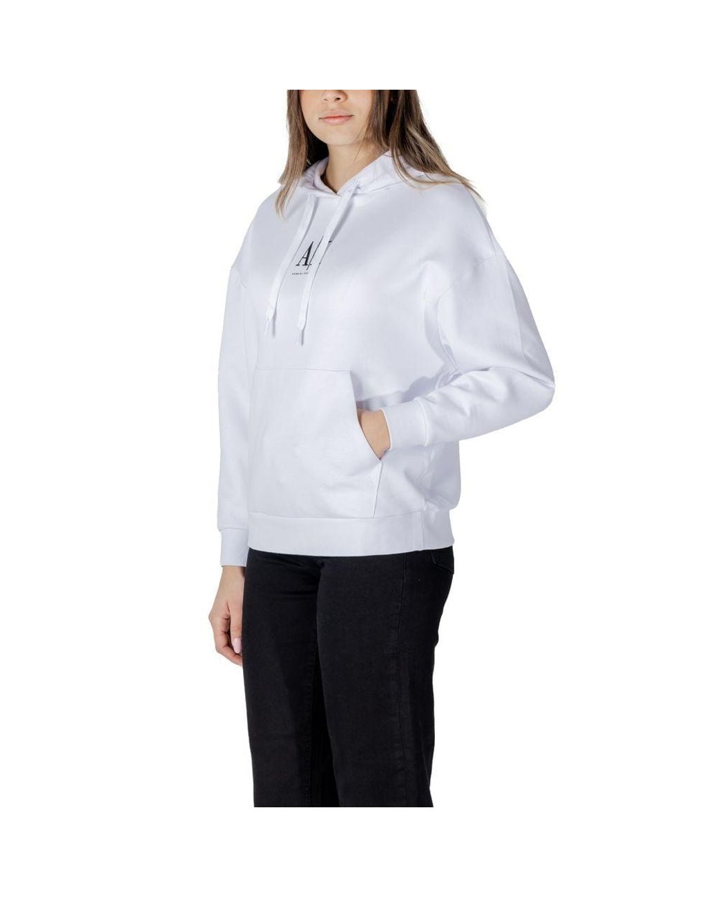 ARMANI EXCHANGE White Cotton Hoody