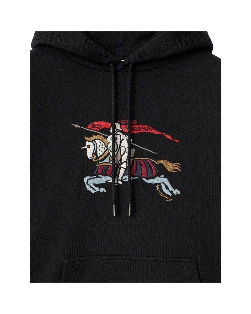 Burberry Black Cotton Hoodie for men