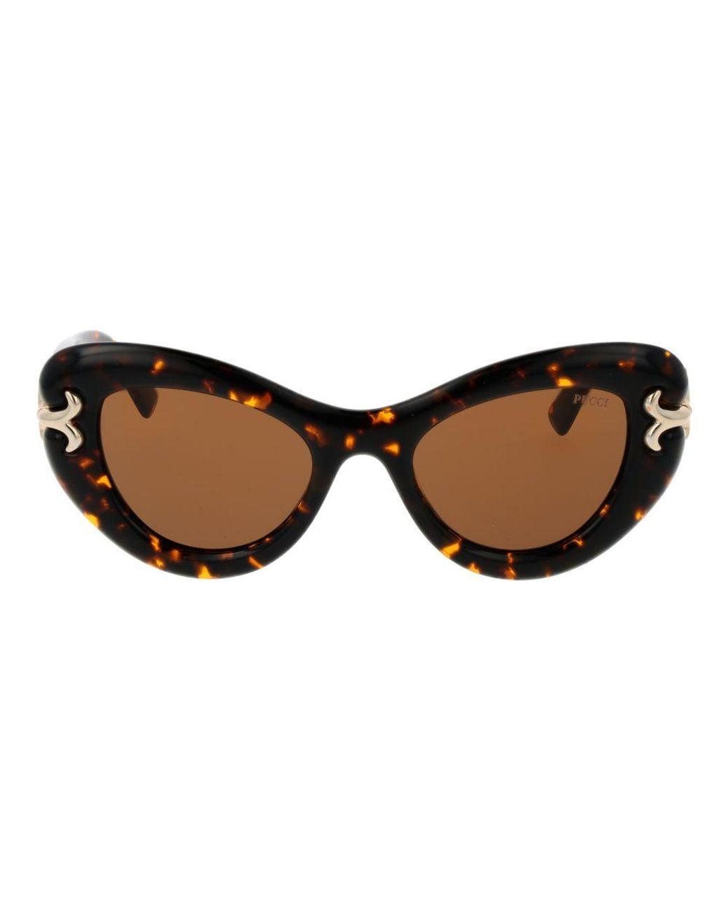 Emilio Pucci Brown Acetate Sunglasses