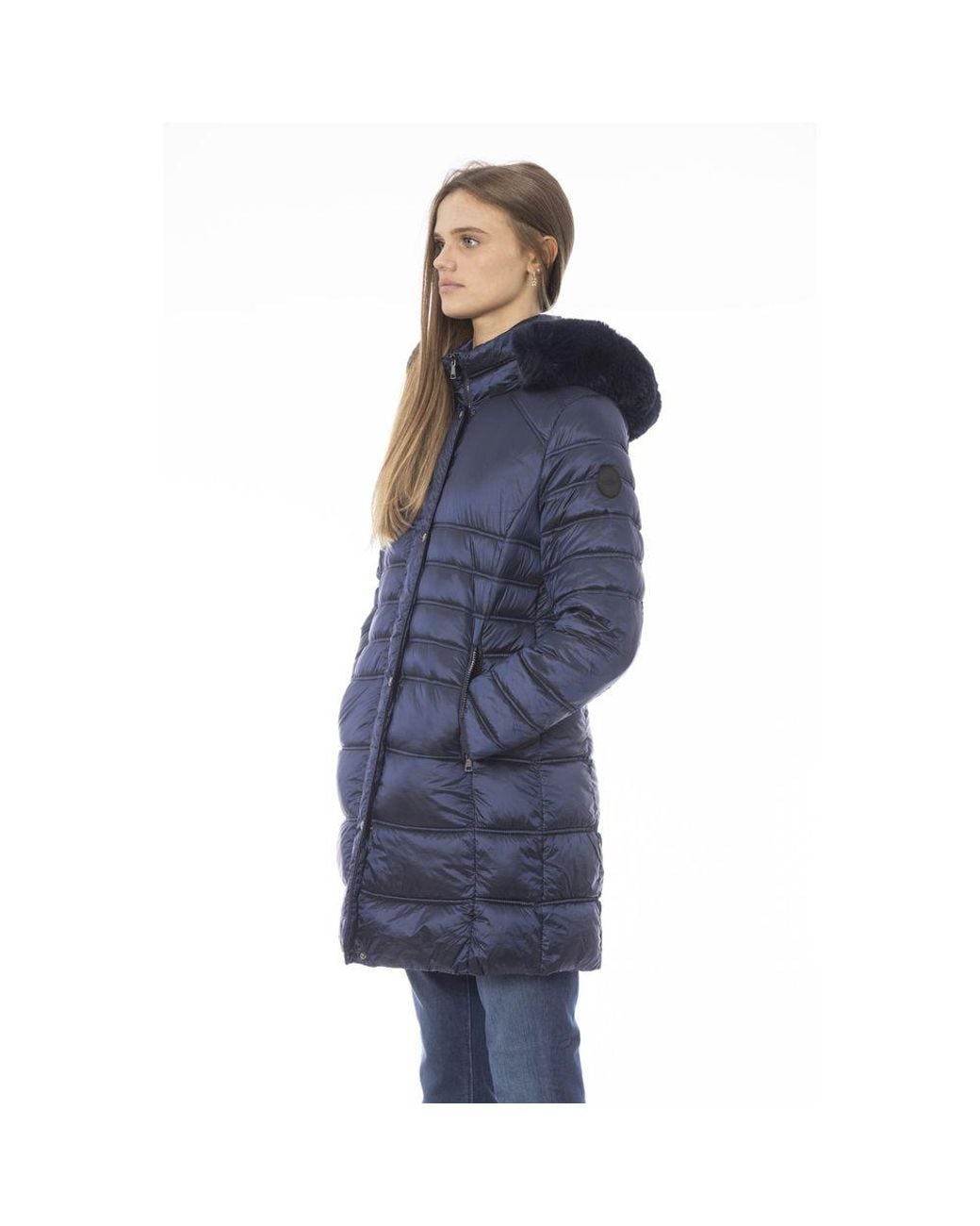Baldinini Light Blue Polyester Jackets & Coat