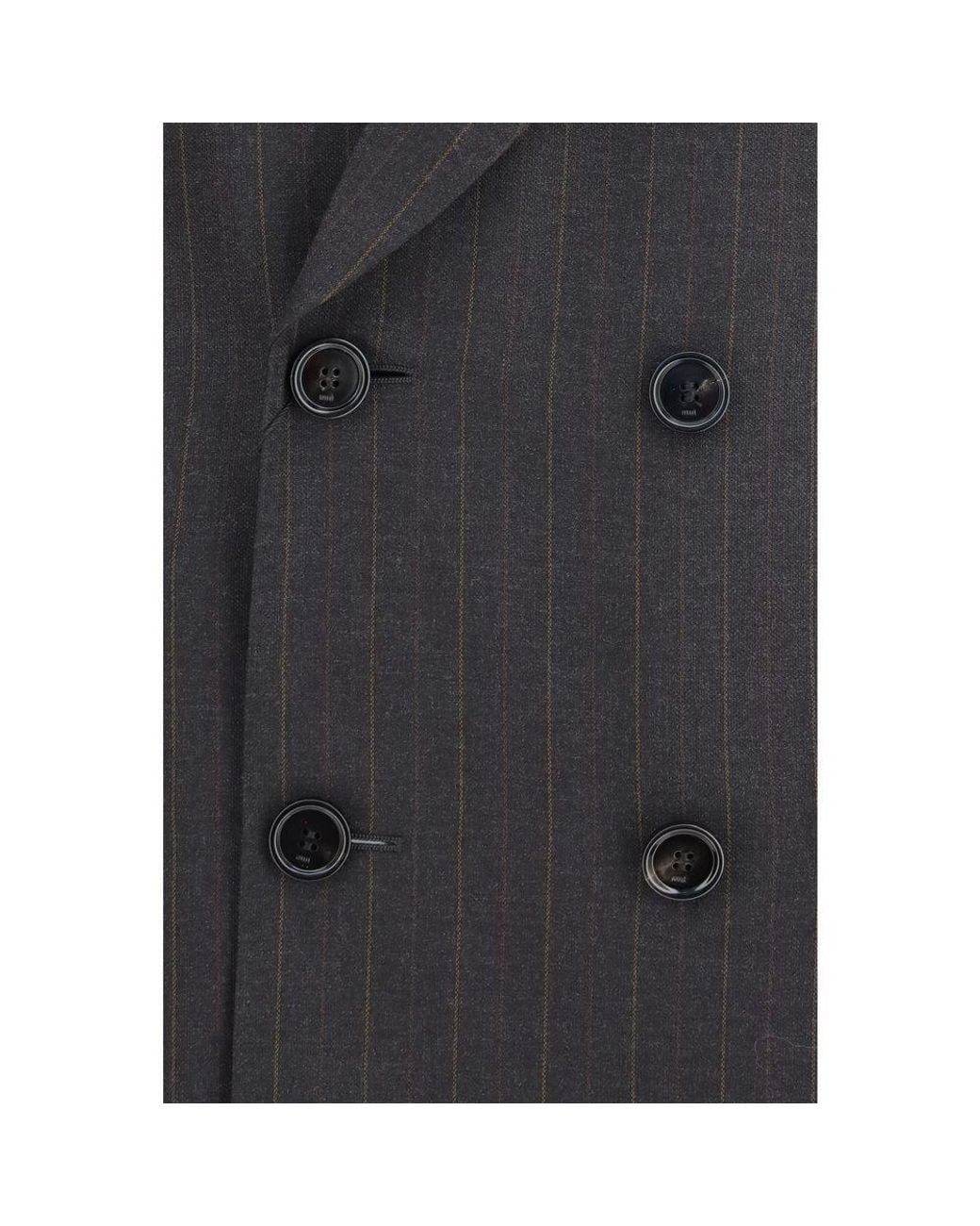 AMI Black Gray Wool Oves Aries Blazer