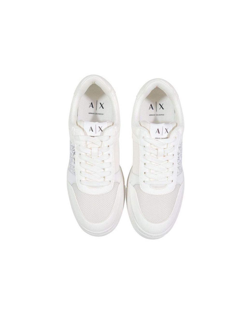 ARMANI EXCHANGE White Polyamide Athletic Sneakers