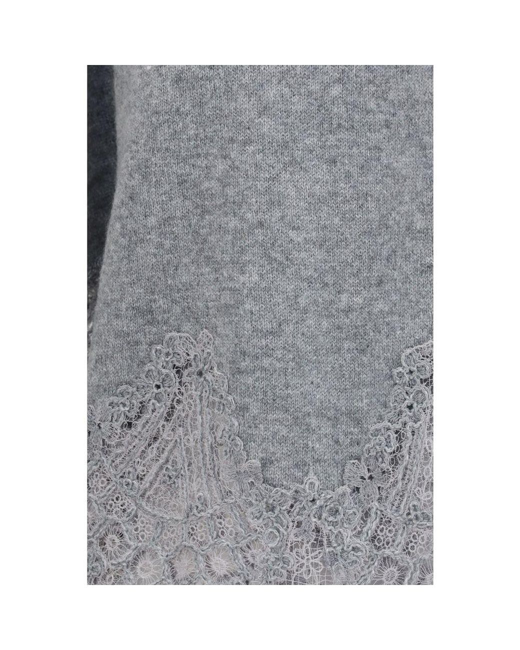Ermanno Scervino Gray Cashmere Sweater
