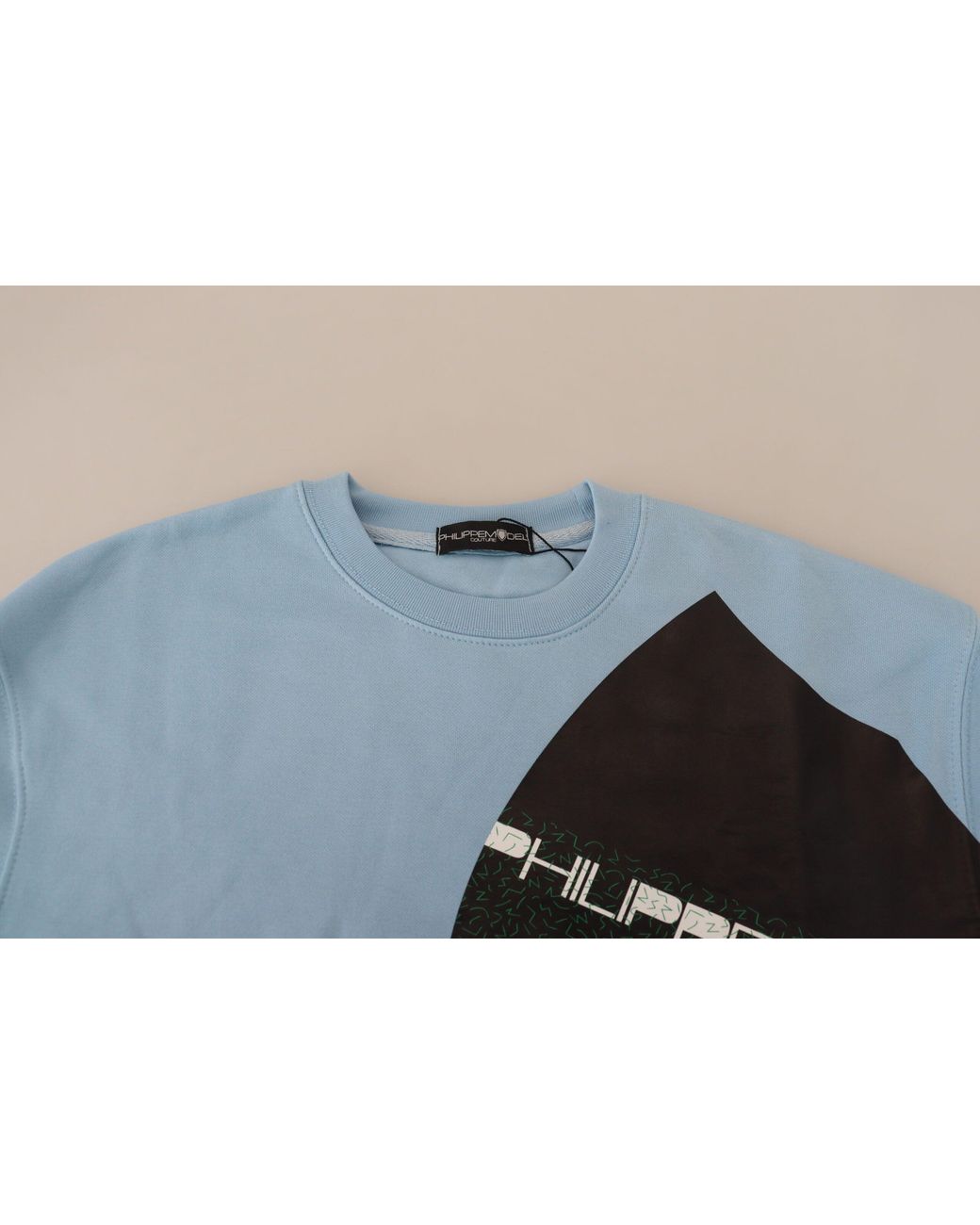 Philippe Model Blue Logo Printed Long Sleeves Sweater