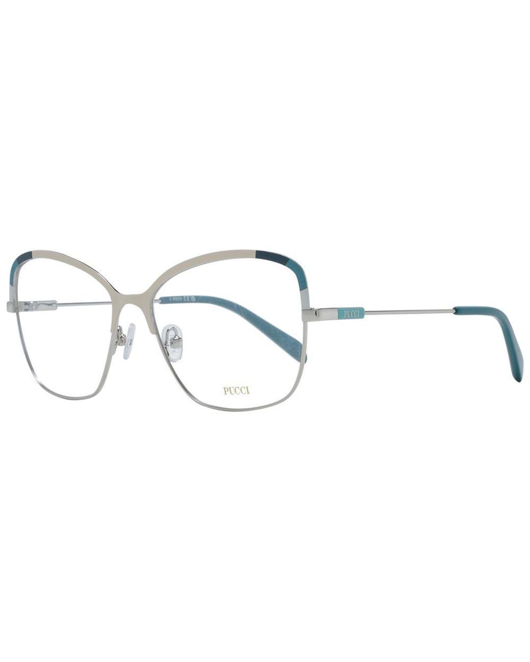 Emilio Pucci Metallic Multicolor Metal Glasses (frames)