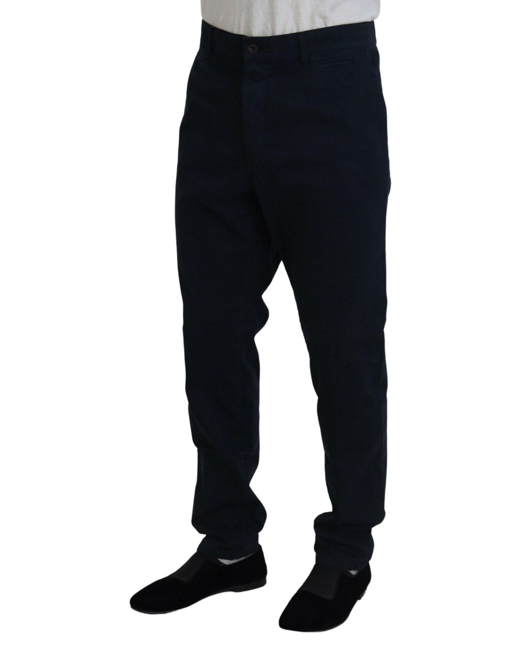 Dolce & Gabbana Black Cotton Dress Formal Pants for men