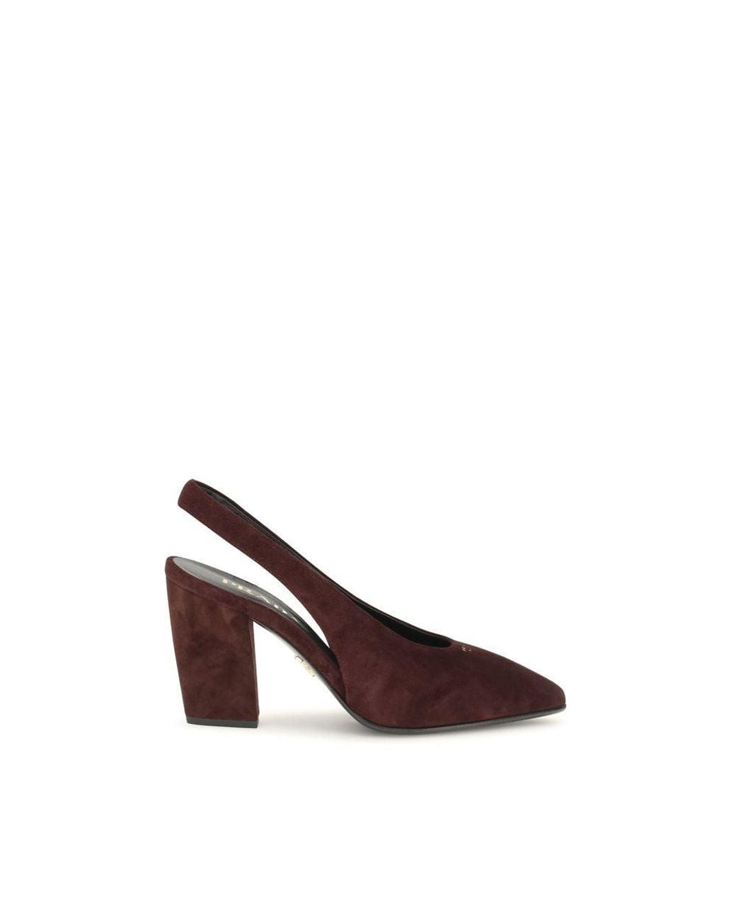 Prada Brown Bordeaux Calf Leather Bos Taurus High Heel Pumps