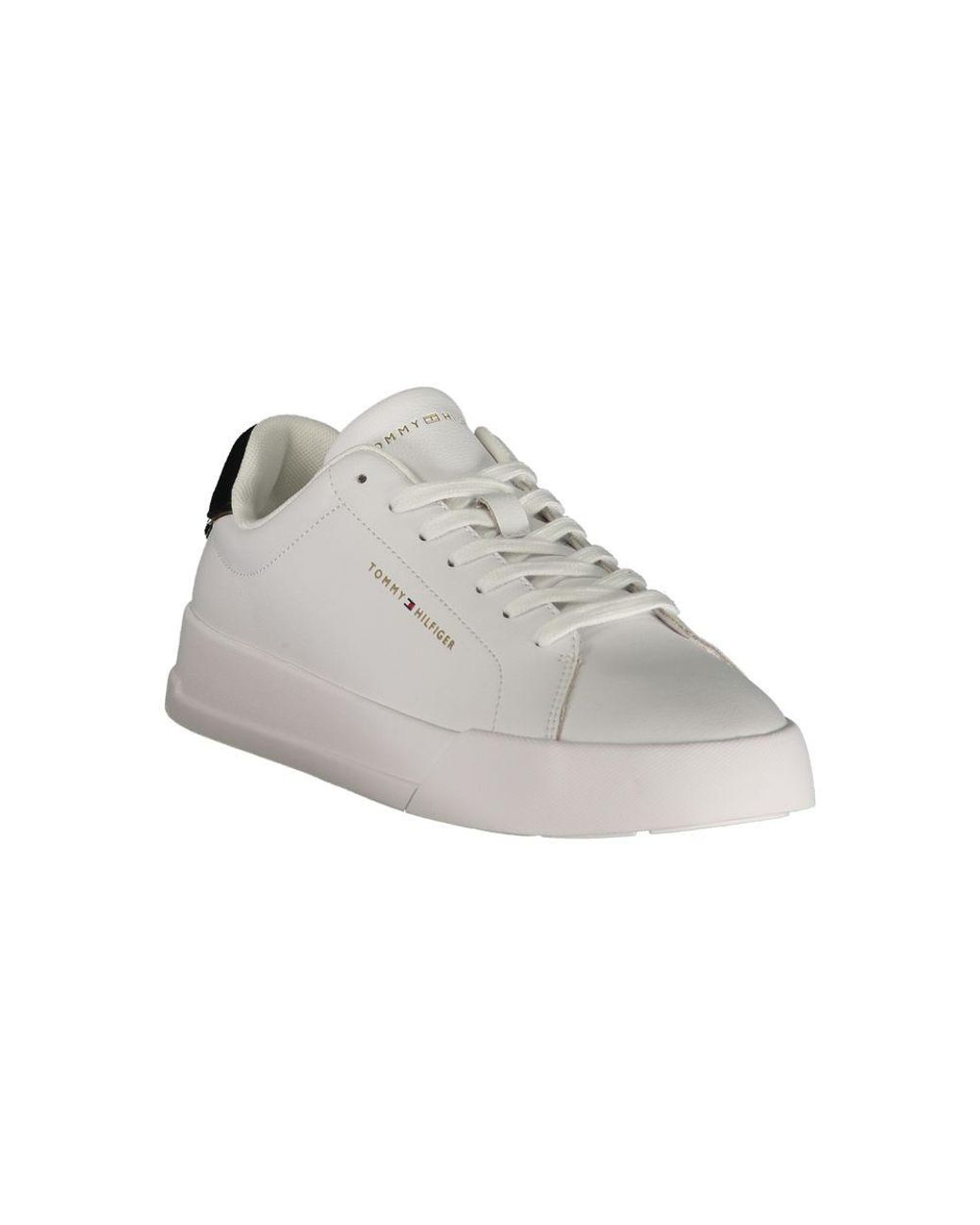 Tommy Hilfiger Multicolor White Polyurethane Men's Sneaker for men