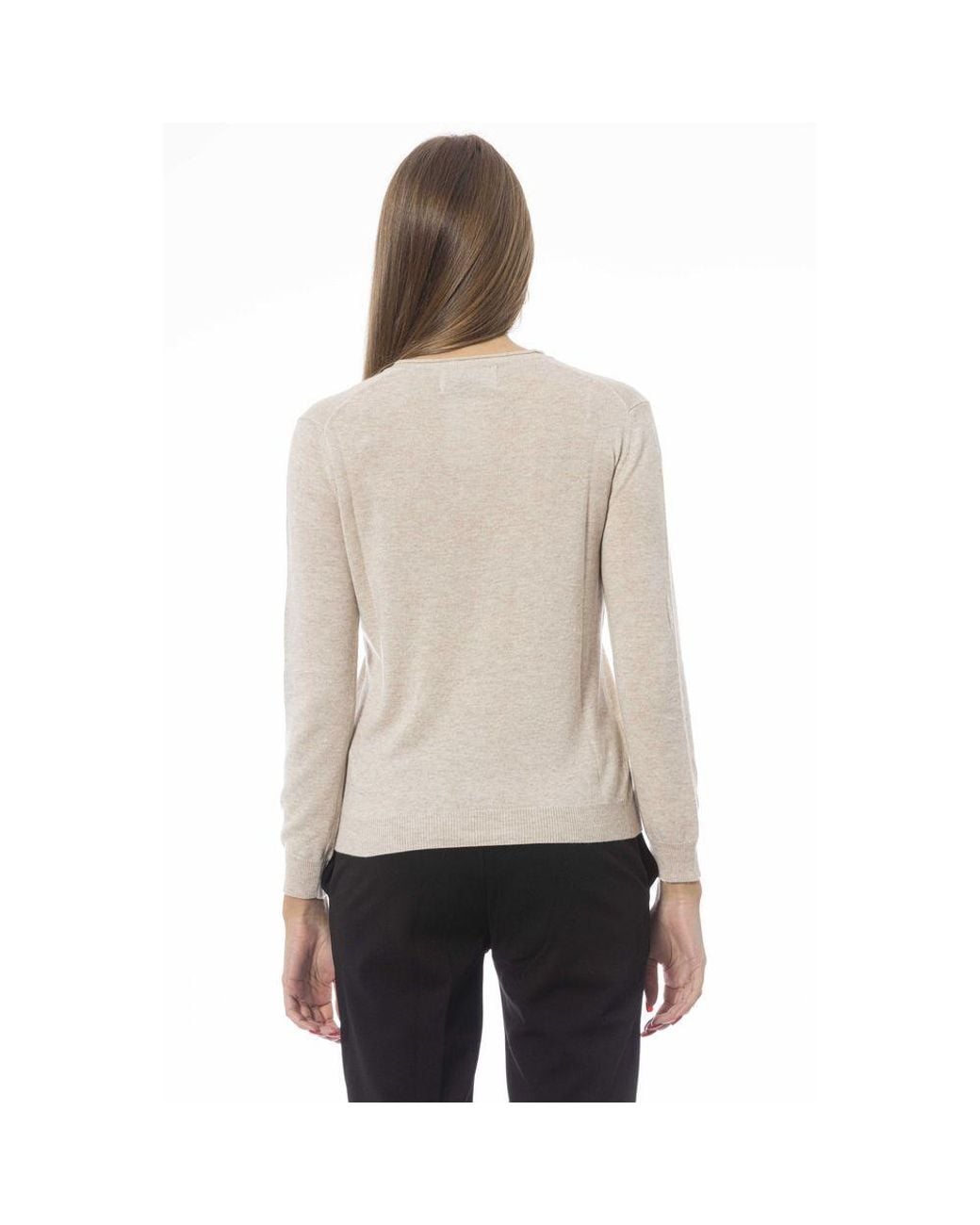 Baldinini Natural Beige Polyamide Sweater