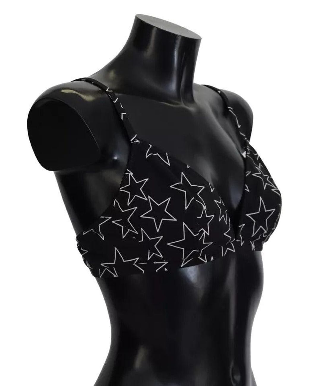 Dolce & Gabbana Black Millennials Star Non Wire Cotton Bra Underwear