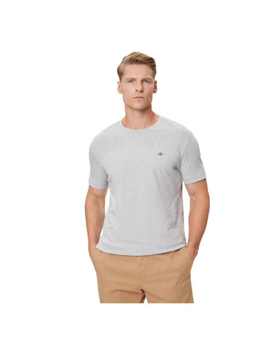 Gant White Cotton T-Shirt for men