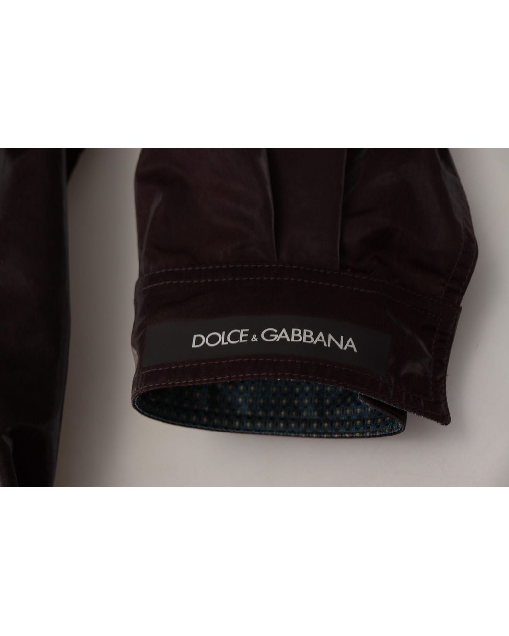 Dolce & Gabbana Black Bordeaux Nylon Collaredcoat Jacket for men
