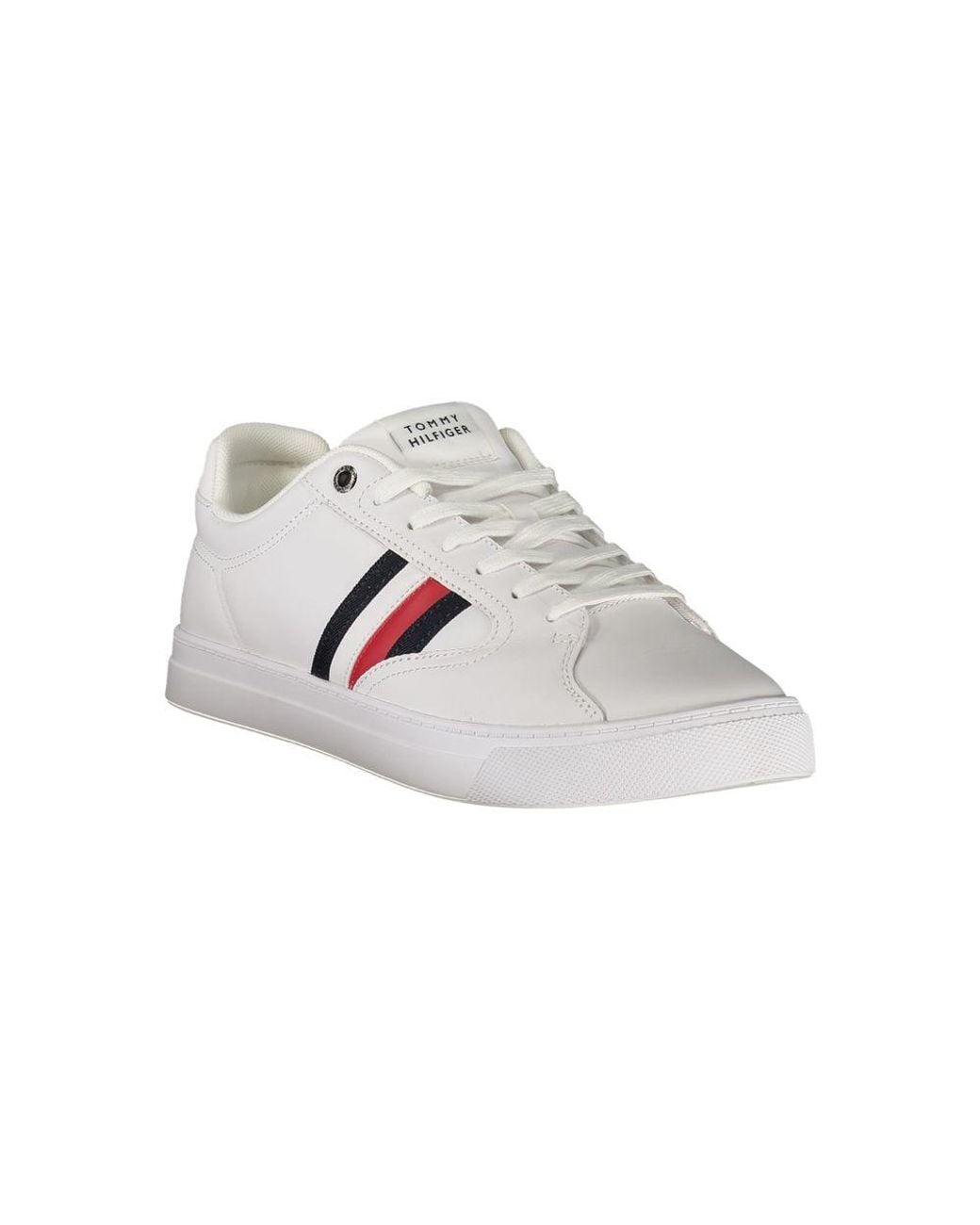 Tommy Hilfiger White Lowtop Stripe Sneakers for men