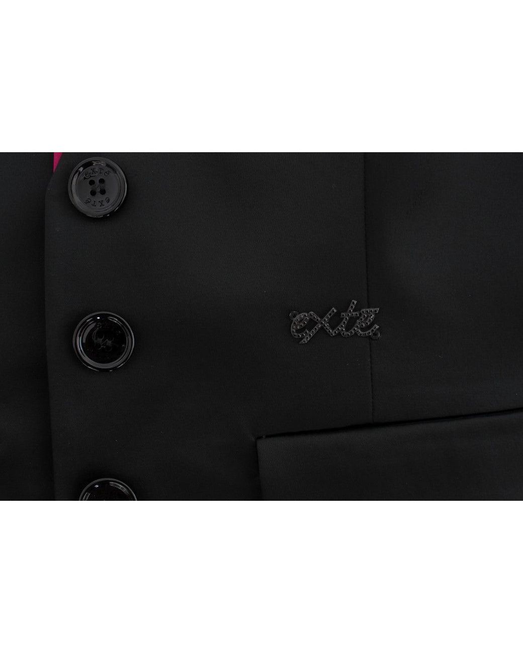 Exte Black Pink Two Piece Suit Skirt & Blazer