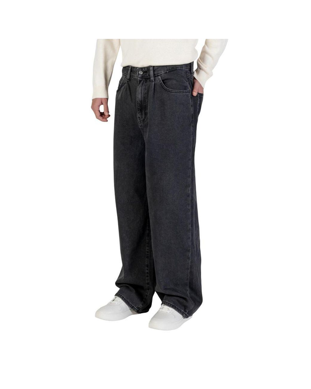 Only & Sons Black Cotton Relaxed Fit Jeans for men