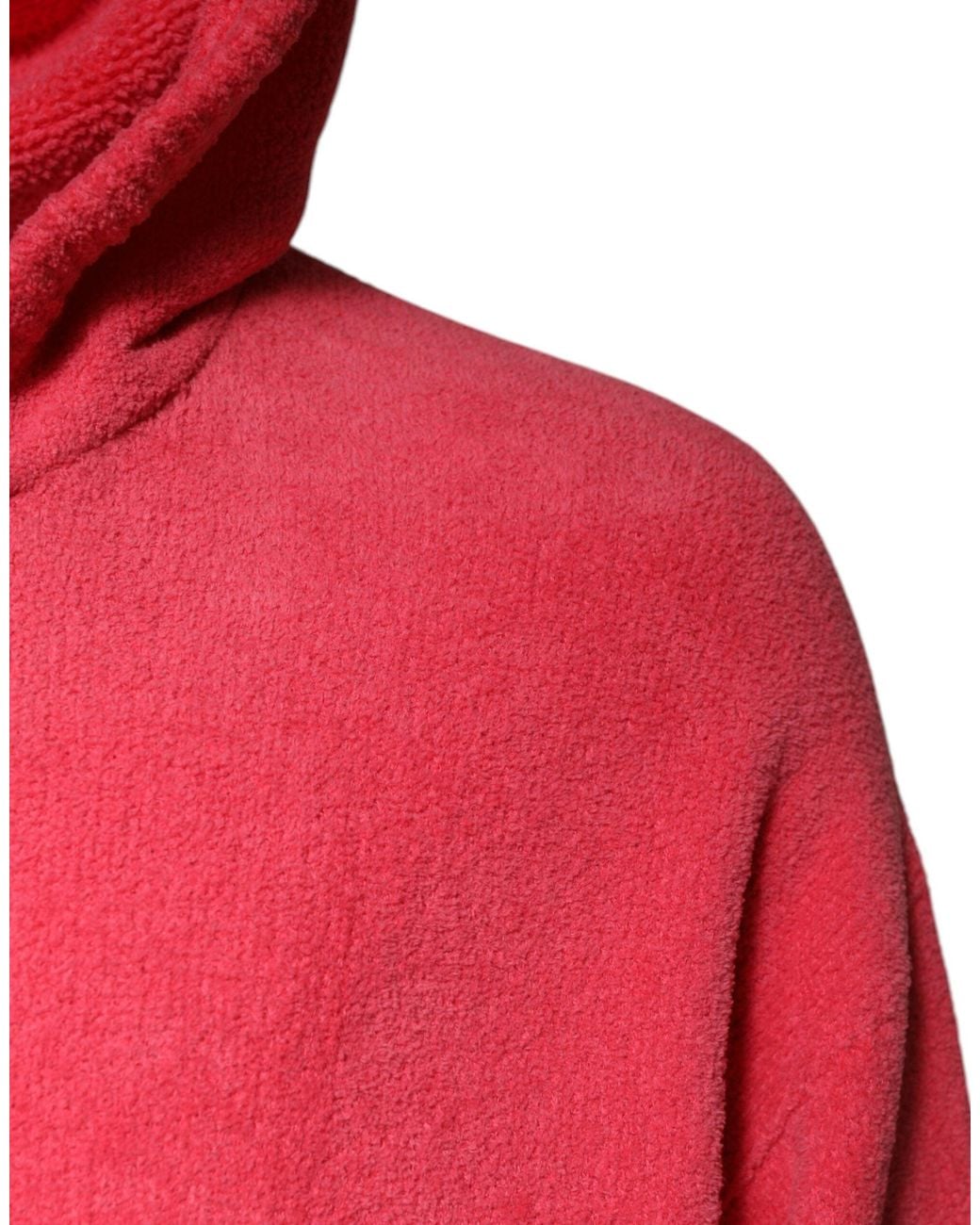 Dolce & Gabbana Pink Hooded Cotton Sweater for men