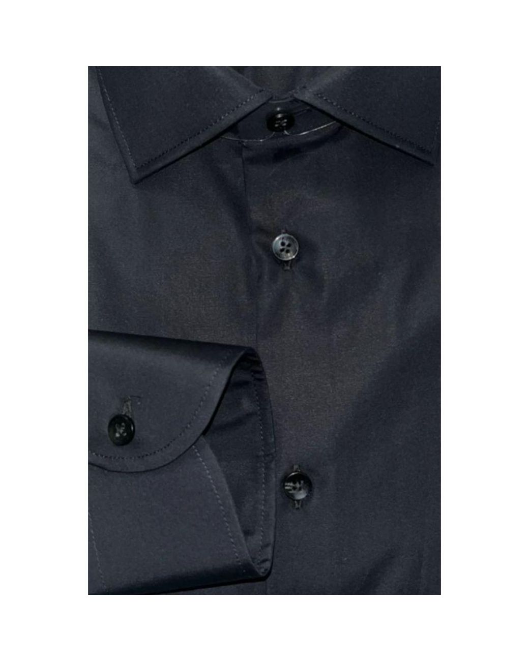 Baldinini Blue Black Cotton Men Shirt for men