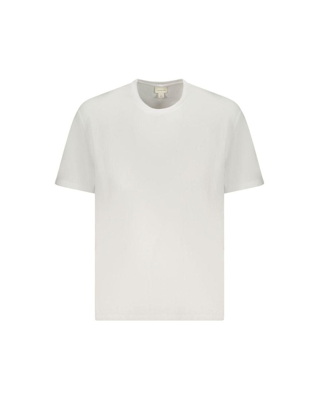 Calvin Klein White Relaxed Fit Short Sleeve Tee for men