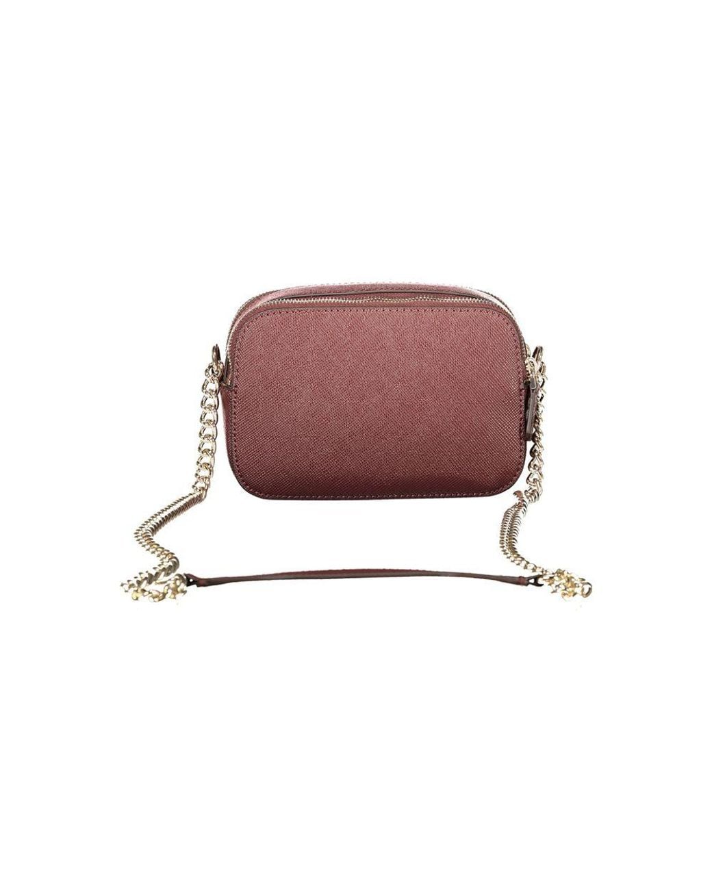 Guess Red Brown Polyethylene Handbag