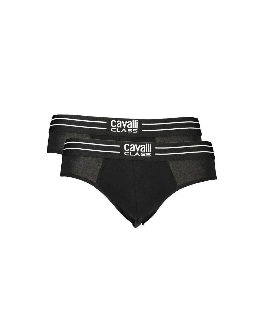 Roberto Cavalli Black Nero Cotton Men's Underwear Slip for men