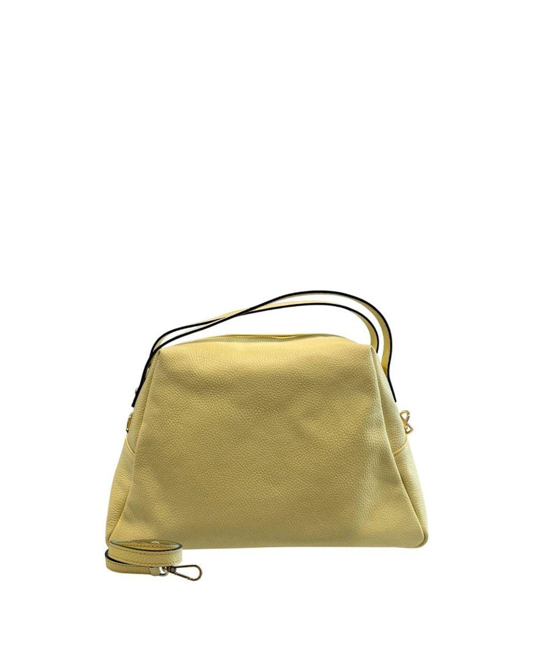 Baldinini Green Yellow Leather Shoulder Bag
