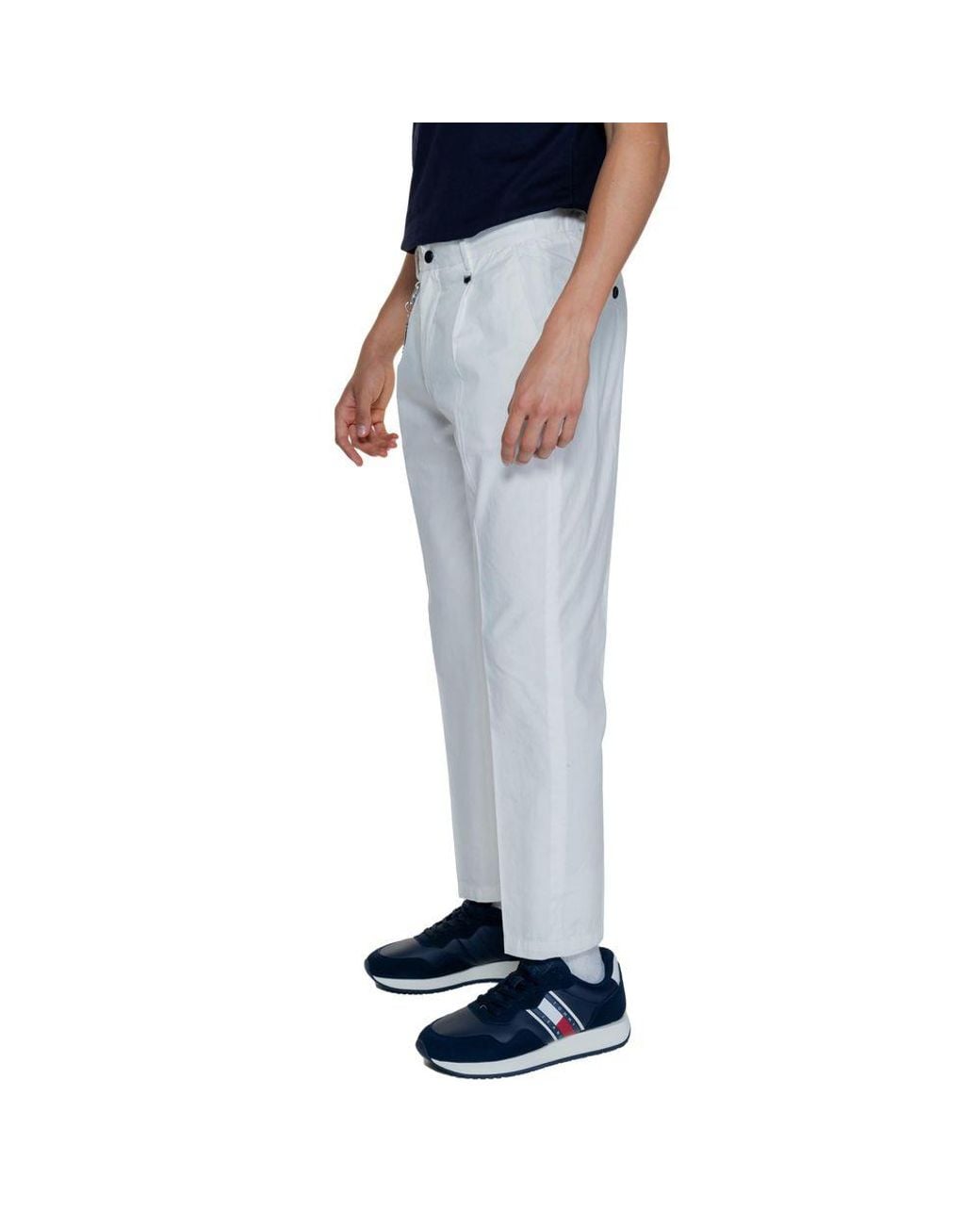 Antony Morato Blue White Cotton Casual Pants for men